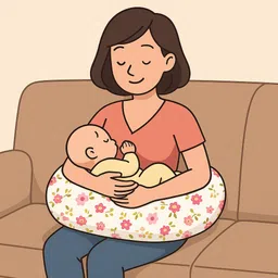 sri kahna Comfortable Feeding & Nursing Pillow for new born baby Free size 0-24 months Breastfeeding Pillow image 4