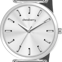 dressberry Polished Perfection – Bold Silver Accent Strap Analog Watch - For Women DB-LR003-SLV-GRY image 4