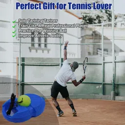 fitnesstricks Tennis Trainer Rebound Ball with String Solo Tennis Trainer Set for Boys & Girls Tennis Kit image 5