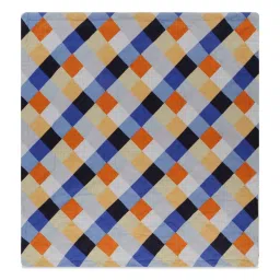 bella true Multicolor 220 GSM Checkered Double Bed Comforter image 4