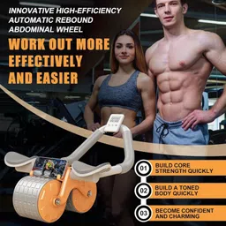 khargadham Automatic Rebound For Abs Workout, Plank with Phone Stand For Home Gym Ab Exerciser image 2