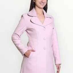 troo blue Women Solid Double Breasted Casual Blazer-picture-24