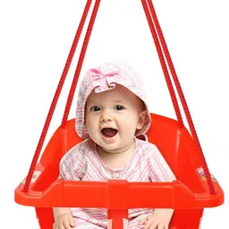 vaara g BABY SWING (JHULA) , MADE IN INDIA, BEST QUALITY PRODUCT WITH STRONG ROPE (Red) Bouncer image 5