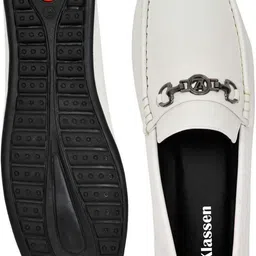 klassen DECENT PARTY WEAR WHITE LOAFER/CASUAL Loafers For Men image 5