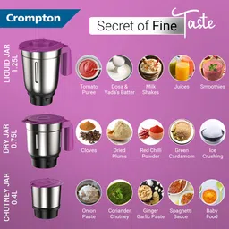 crompton QUESTA DLX 500 W Mixer Grinder image 5