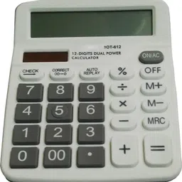 jpro Black 12 Digit Commercial Calculator with solar Charging System FinancialCalculator image 2