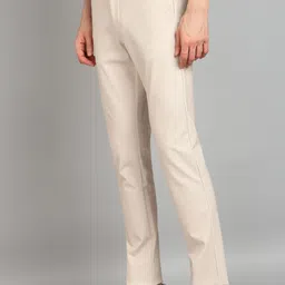 killer Men Slim Fit Cream Lycra Blend Trousers image 3