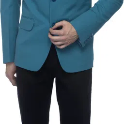 favoroski Men Solid Single Breasted Party Blazer image 3