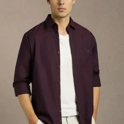 louis philippe Men Slim Fit Solid Spread Collar Casual Shirt-picture-24