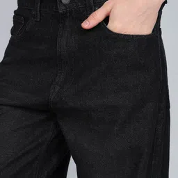 spykar Men Loose Fit Mid Rise Black Jeans image 5
