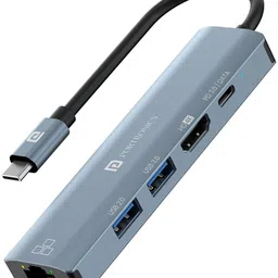 Portronics Mport 51 5-In-1 Type C, RJ 45 Port, 5GBPS Data Transfer, HDMI Port USB Hub-picture-11