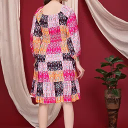 doresuzaa Women A-line Multicolor Knee Length Dress image 2