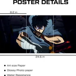 posters Jinwoo sung solo leveling Split Design printed poster set of 3 Photographic Paper image 3