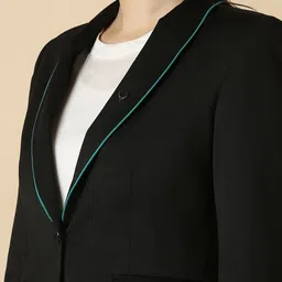 allen solly Women Solid Single Breasted Formal Blazer image 5