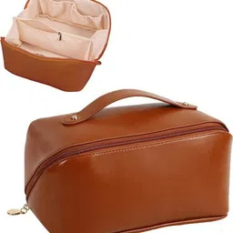 Women Brown Cosmetic Bag-image-1