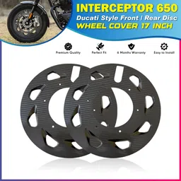 oberoi's traders Interceptor & Continental GT Front | Rear Disc Wheel Cover | Alloy Cover 17 Inch Bike Fairing Kit image 1