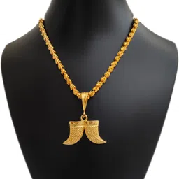 jemeefly Double nail nor puligoru pandent with Chandramukhi chain for Mens and Boys. Gold-plated Alloy Pendant Set-picture-19