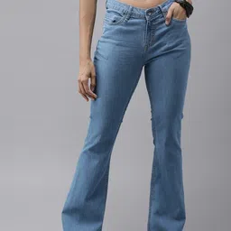 roadster Women Boot-Leg Mid Rise Blue Jeans image 1