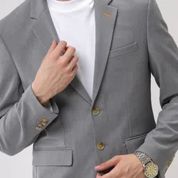 wrogn Men Solid Single Breasted Casual Blazer image 5