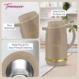 trueware 1000 ml Steel, Plastic Flask image 5