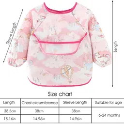 gustave Unicorn Baby Bib with Crumb Catcher Waterproof - Cotton image 3