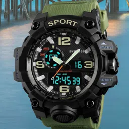 awex Multi-Purpose Green Strap Watch for Sports Analog-Digital Watch - For Boys Make the 1155 Green Multi Function Sports Watch your trending pick.-picture-36