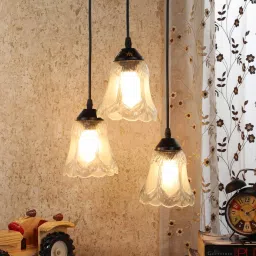 decorativeray Naples Transparent Glass Cluster Hanging Light image 1