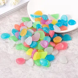 dwiti enterprise Radium Glow in Dark Stone Regular Square Plastic Stone Aquarium & Vase Fillers Polished, Regular Angular Crystal Stone-picture-11
