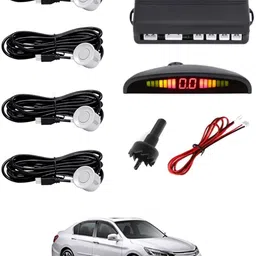 msnp 4Pcs White Reverse Parking Sound Warning sensor for car Protection-06 Universal White Reverse Assistance Praking Sensor for car-06 Parking Sensor image 1