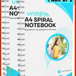 uniqpal SPIRAL Notebook A4 Notebook UNRULED/PLAIN 200 Pages-picture-13