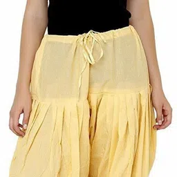 srisaras Cotton Linen Blend Solid Women ["Multicolor"] Salwar image 4