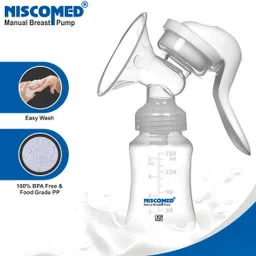 niscomed Manual First Feed Manual Breast Pump Most Safe and Comfortable Feeding Breast Pump Silicone for Breastfeeding Pump Mother- Manual image 2