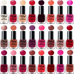 Glossy Shine Nail Polish Set of 24 in Wholesale Price Multicolor Bulk Rate Nail Lacquer Combo Combo-No-04 Pink,Brown,Nude,Orange Red,Peach,Metallic Magenta,Off White and Many More-image-39