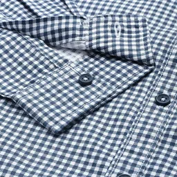 the indian garage co. Men Regular Fit Checkered Spread Collar Casual Shirt image 3