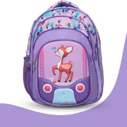 Medium 30 L Backpack Printed School Bag, Stylist Baby Deer Bag For Kids, Purple Color-image-11