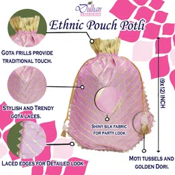 dulhan enterprises Women Pink Potli image 3