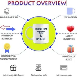 printpulse Red Heart-shaped handle mug Ceramic Coffee Mug image 4