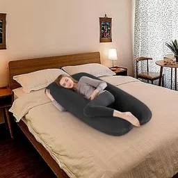 zoxab Microfibre Pregnancy Pillow Pack of 1 Solid luxury u shape-picture-27