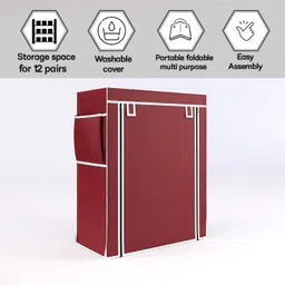 kolica A4 MAROON PP Collapsible Wardrobe image 3