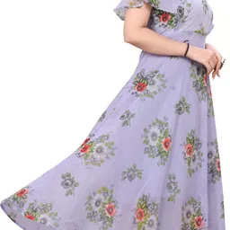 houseofcommon Women Maxi Purple Knee Length Dress image 3