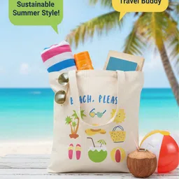 ven & eli Beige Men & Women Tote Beach Please image 4