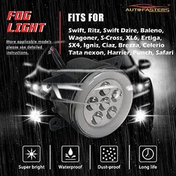 autofasters LED Fog Lamp Unit for Tata Nexon, Safari, Universal For Car image 5