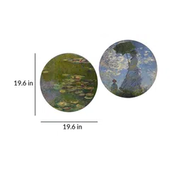 Round Green Stroll By The Lake Canvas Art Print By The Artment image 3