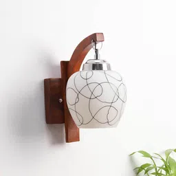 foziq Holly Brown Mango wood Wall Sconces image 2