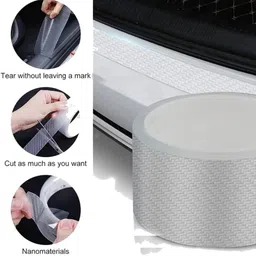 peregrine Anti Scratch Carbon Fiber PPF Tape for Car Protection WHITE Reflective Tape 50 mm x 5 m WHITE Reflective Tape image 4