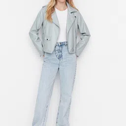 Trendyol Women Blue Heavy Fade Pure Cotton Jeans-picture-18