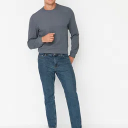 Trendyol Men Blue Slim Fit Solid Jeans-picture-24