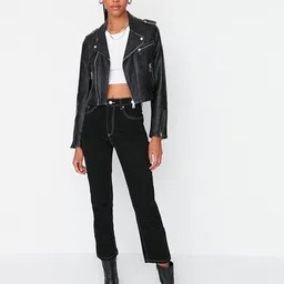 Trendyol Women Black Pure Cotton Jeans-picture-18