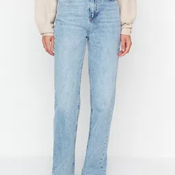 Trendyol Women Blue Cotton   Jeans-image-0