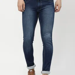 TNG Men Blue Slim Fit Heavy Fade Stretchable Jeans-picture-25